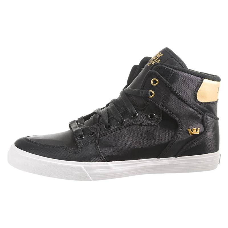 Supra VAIDER Sneaker High Damen Schwarz Gold Bestellen ESHML3764